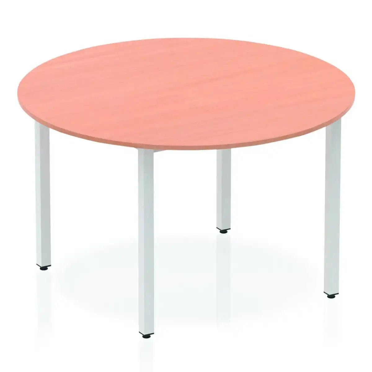 Impulse 1200mm Round Table Beech Top Box Frame Leg