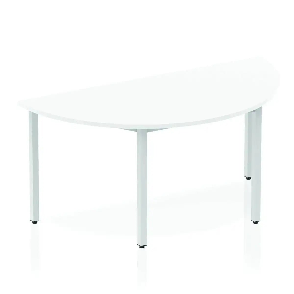 Impulse 1600mm Semi Circle Table Top Silver Box Frame Leg