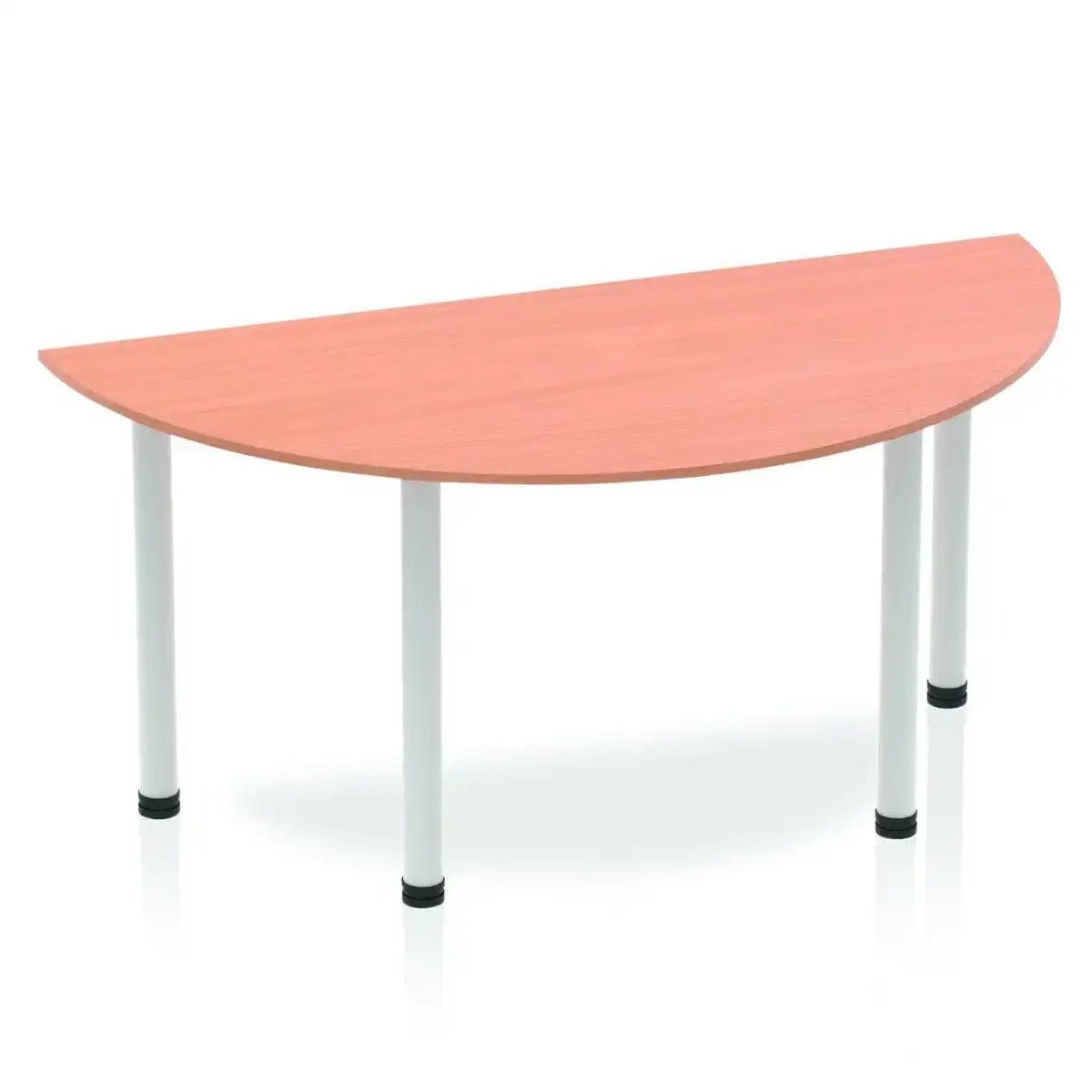 Impulse 1600mm Semi Circle Table Top Silver Post Leg
