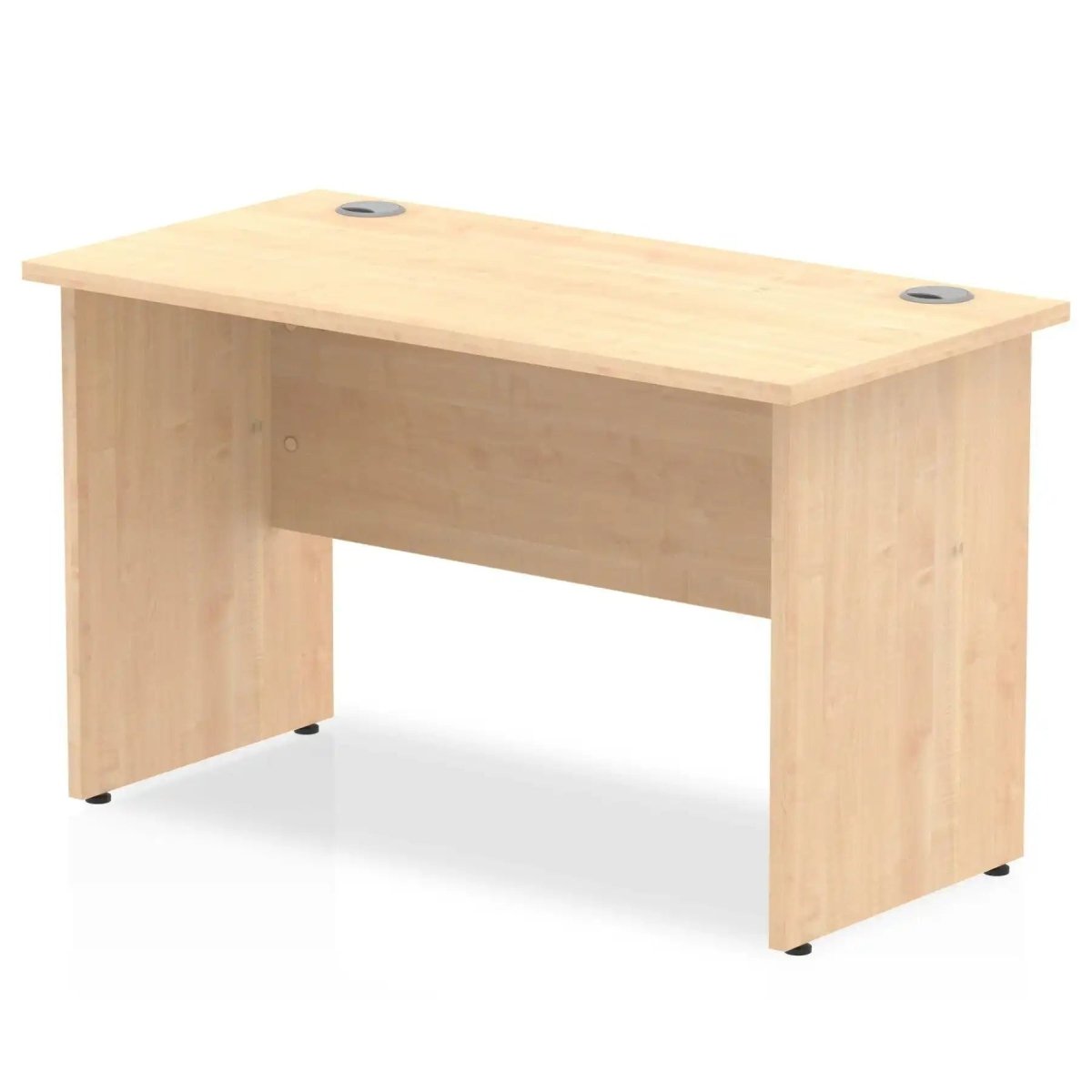 Impulse 600mm deep Straight Desk with Maple Top and Panel End Leg - Price Crash Furniture