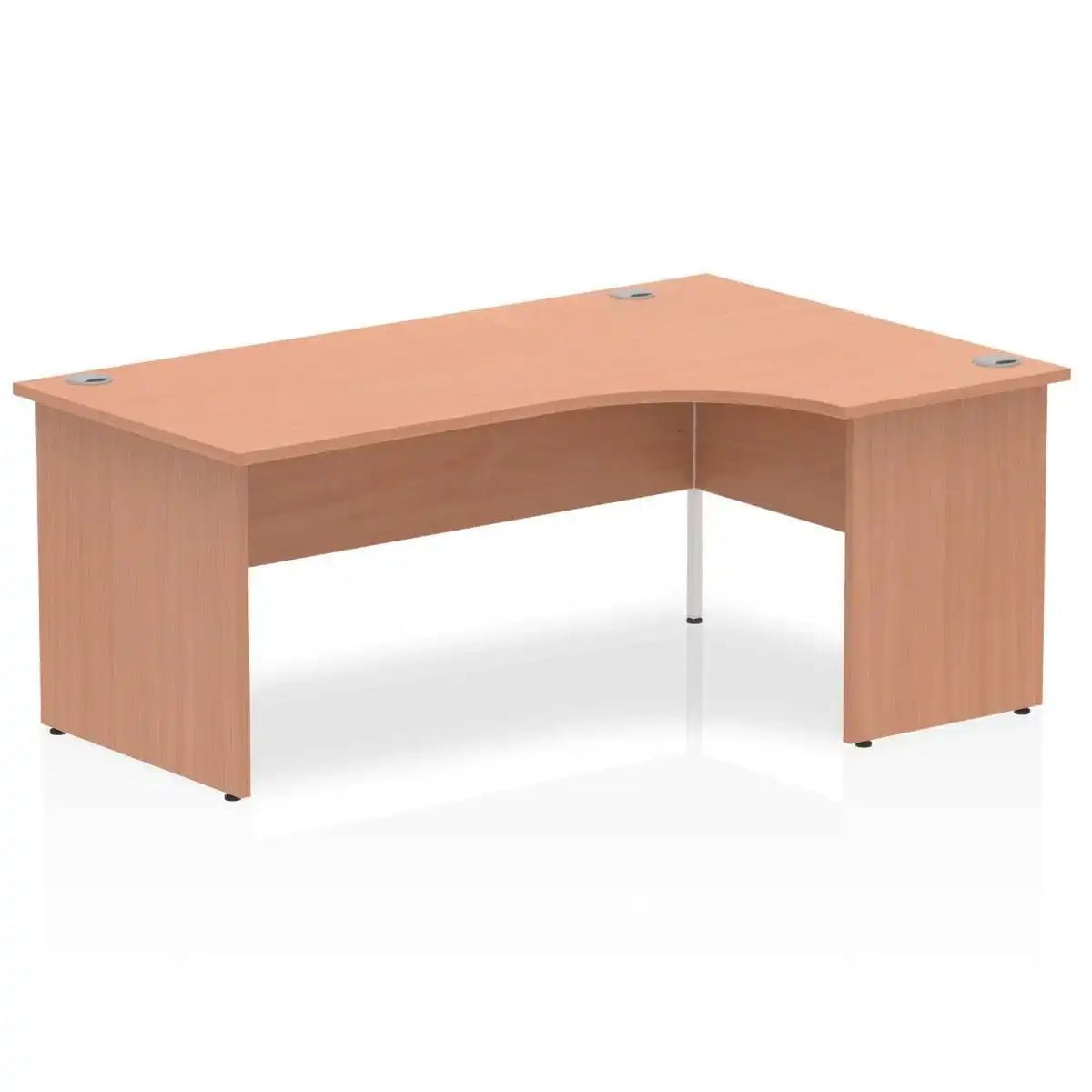 Impulse Crescent Desk Beech Top Panel End Leg