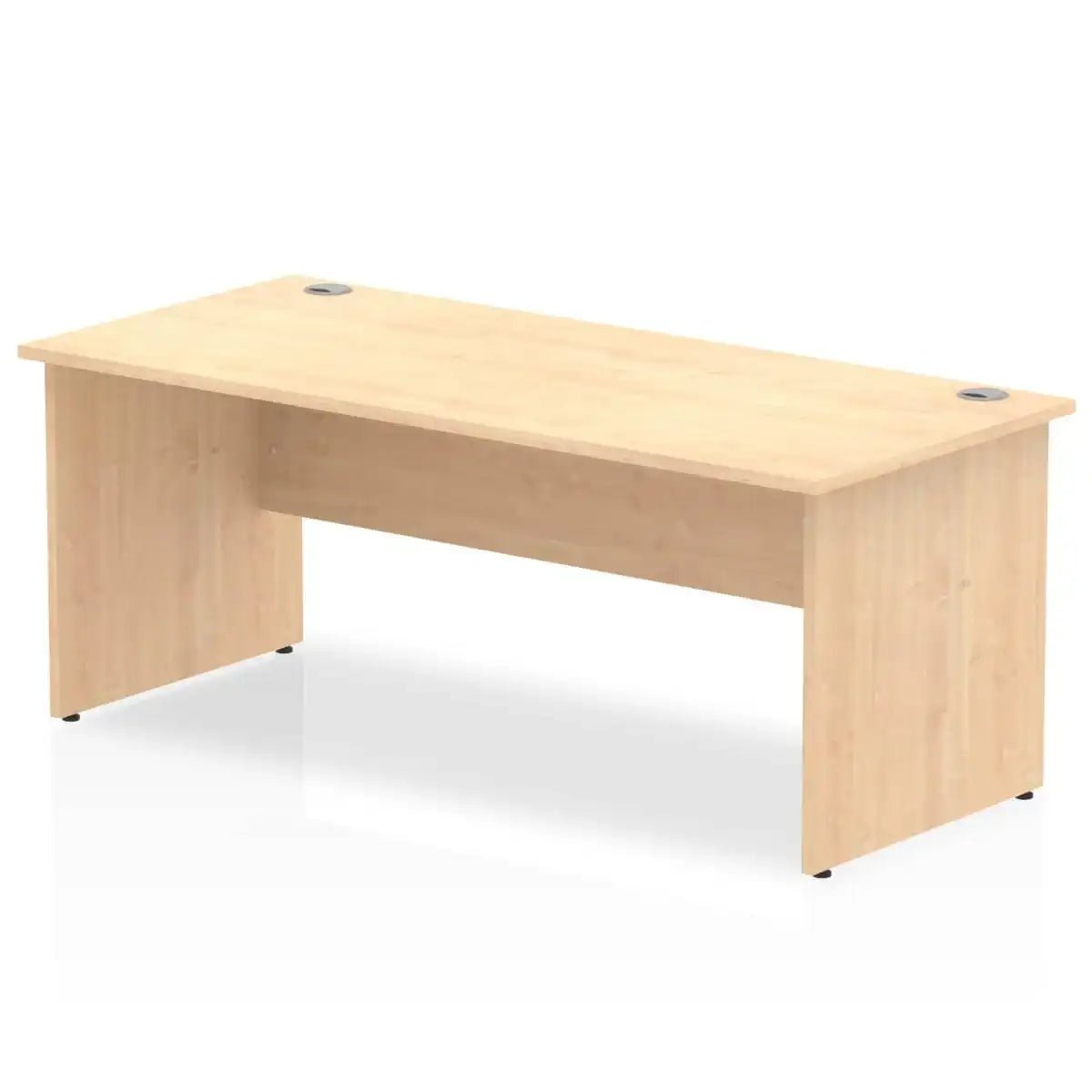 Impulse Straight Desk Maple Top Panel End Leg