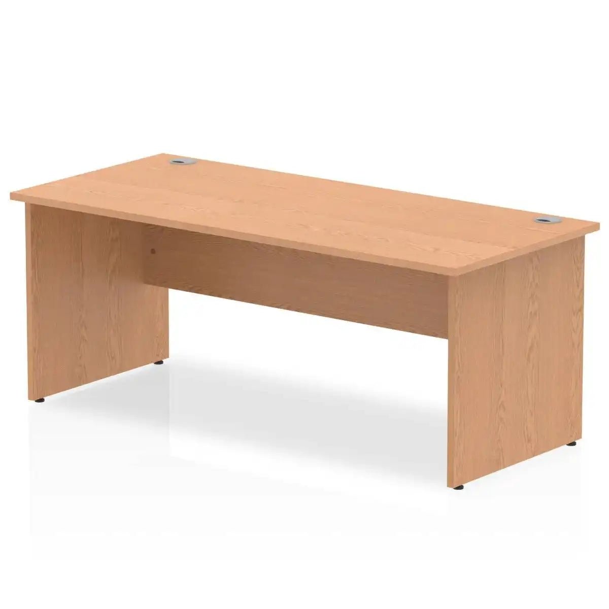 Impulse Straight Desk Oak Top Panel End Leg