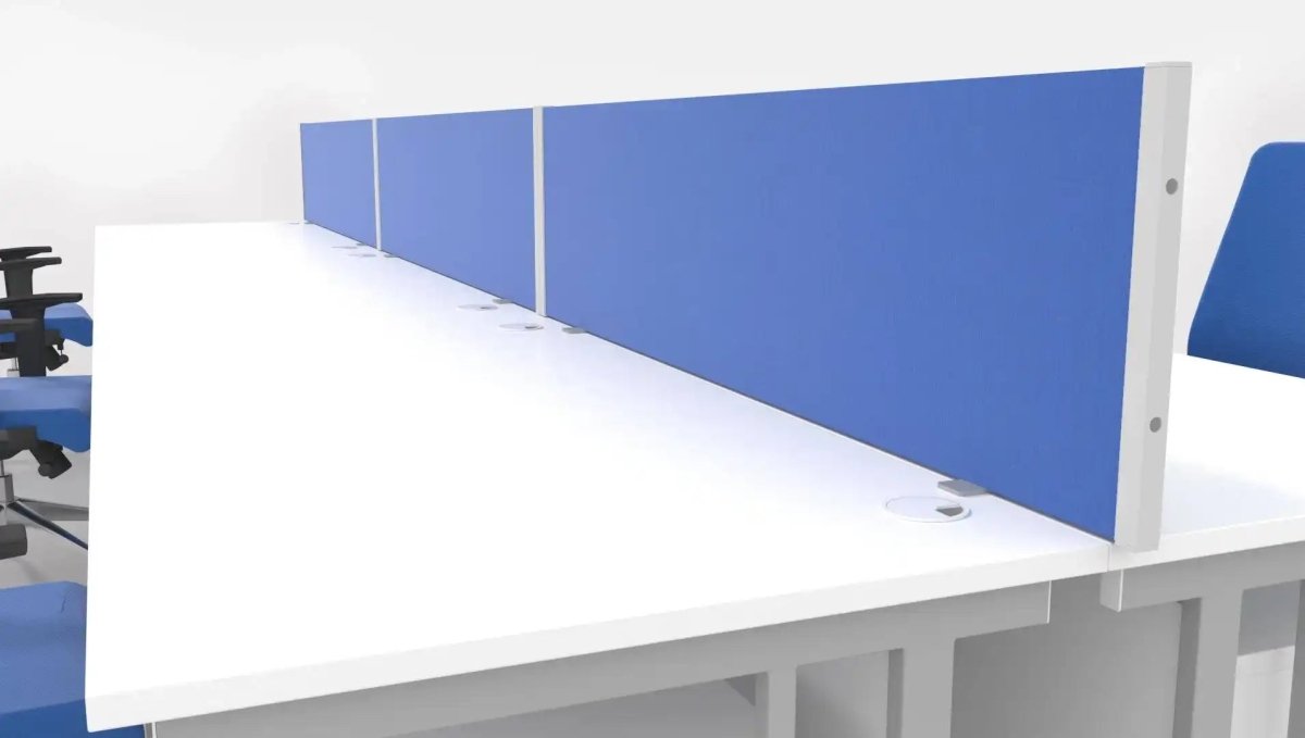 Impulse Straight Desk White Top Silver Cantilever Leg - Price Crash Furniture