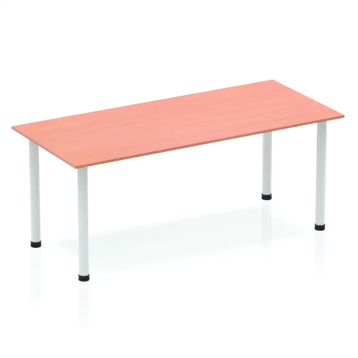 Impulse Straight Table Beech Top Post Leg