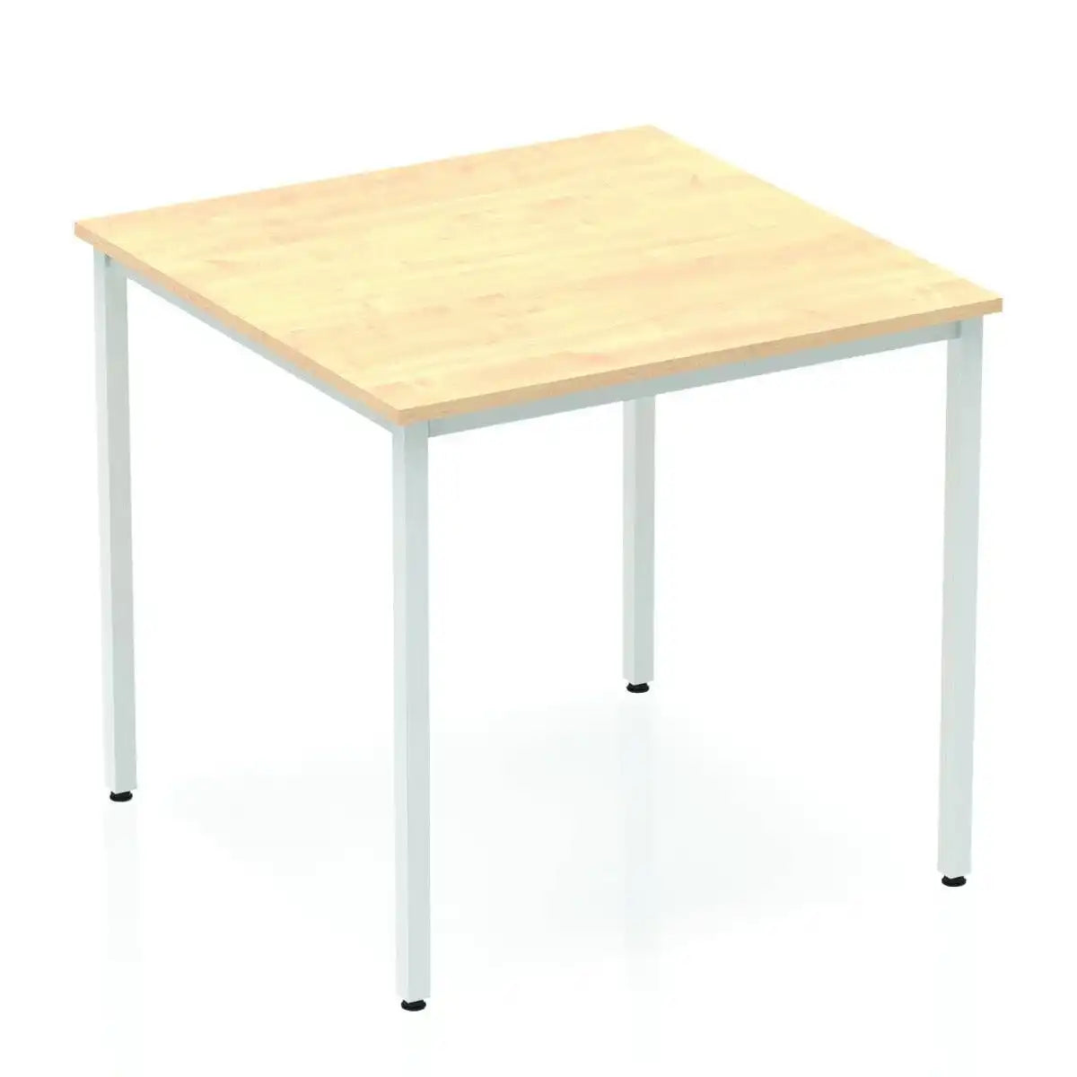 Impulse Straight Table with Maple Top and Silver Box Frame Leg - Price Crash Furniture