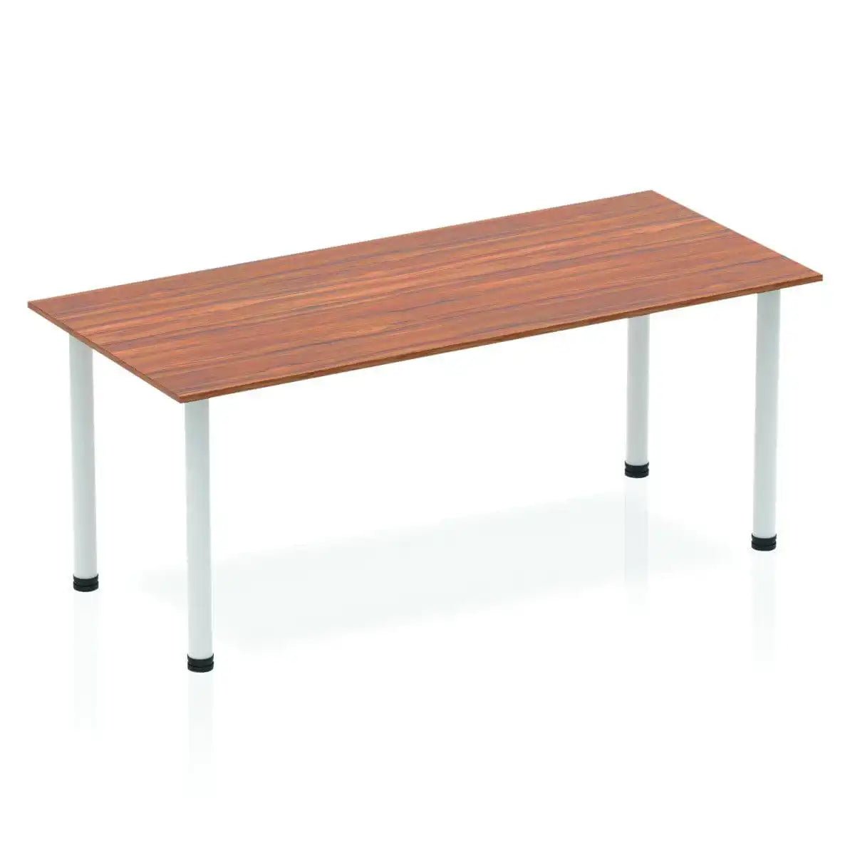 Impulse Straight Table Walnut Top Post Leg