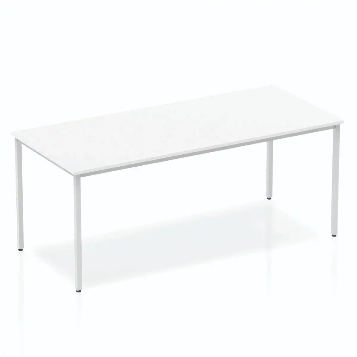 Impulse Straight Table Top Silver Box Frame Leg