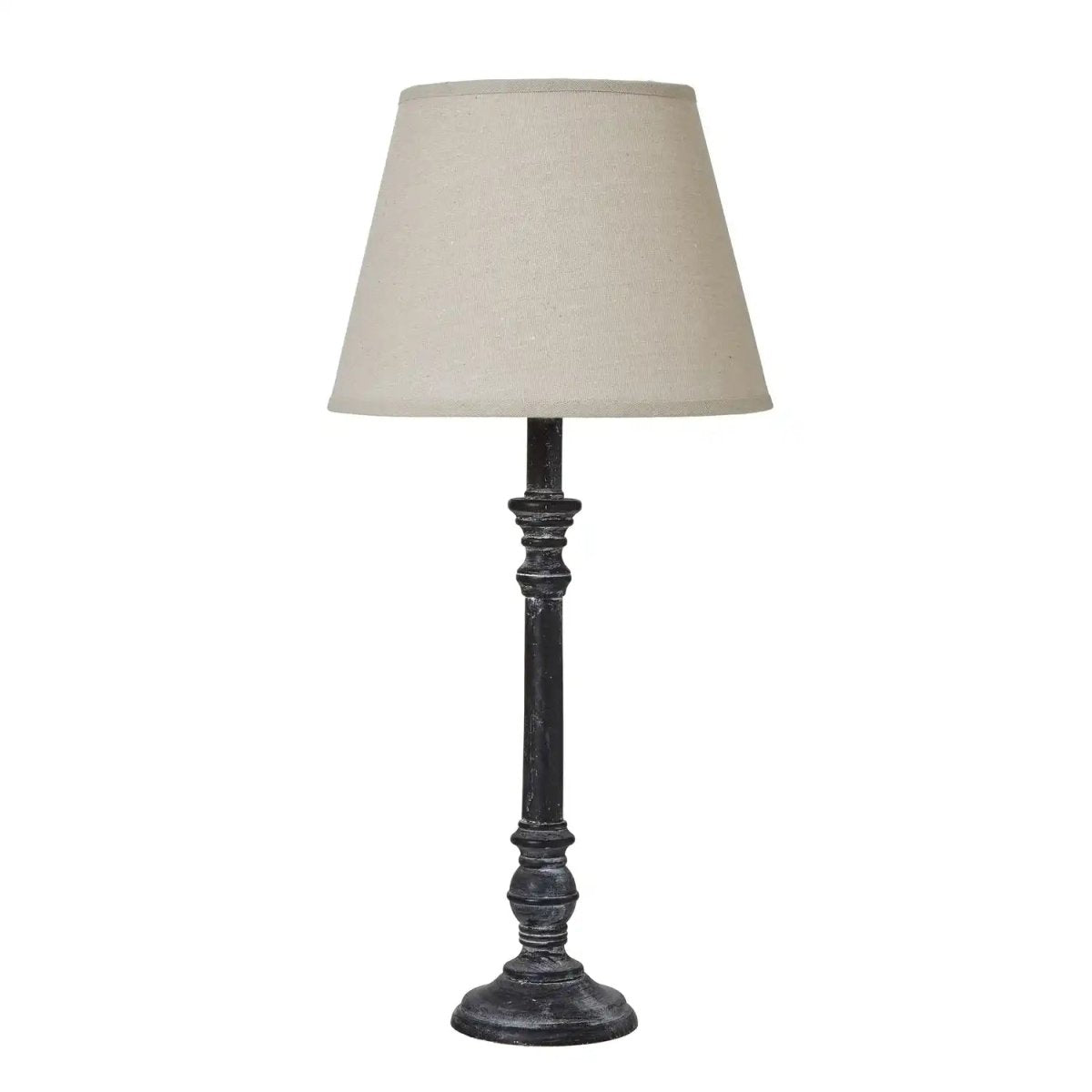 Isca Stem Table Lamp With Linen Shade - Price Crash Furniture