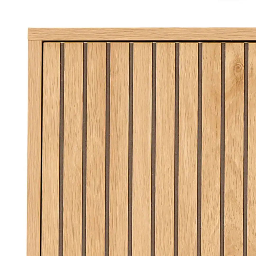 Jaipur Cabinet 2 Doors 3 Shelves With Oak Lamella Front - Price Crash Furniture