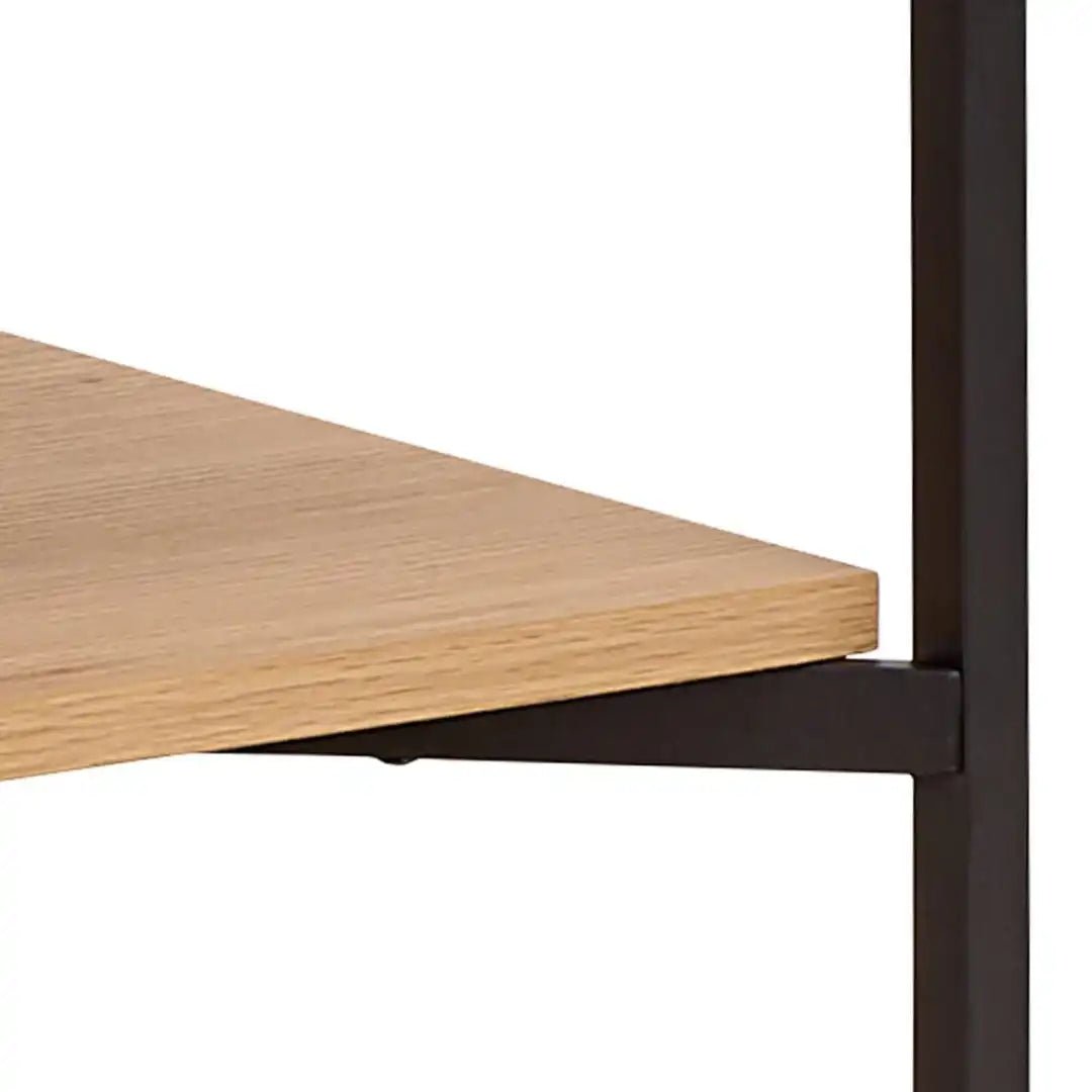 Jaipur Cabinet 2 Doors 3 Shelves With Oak Lamella Front - Price Crash Furniture
