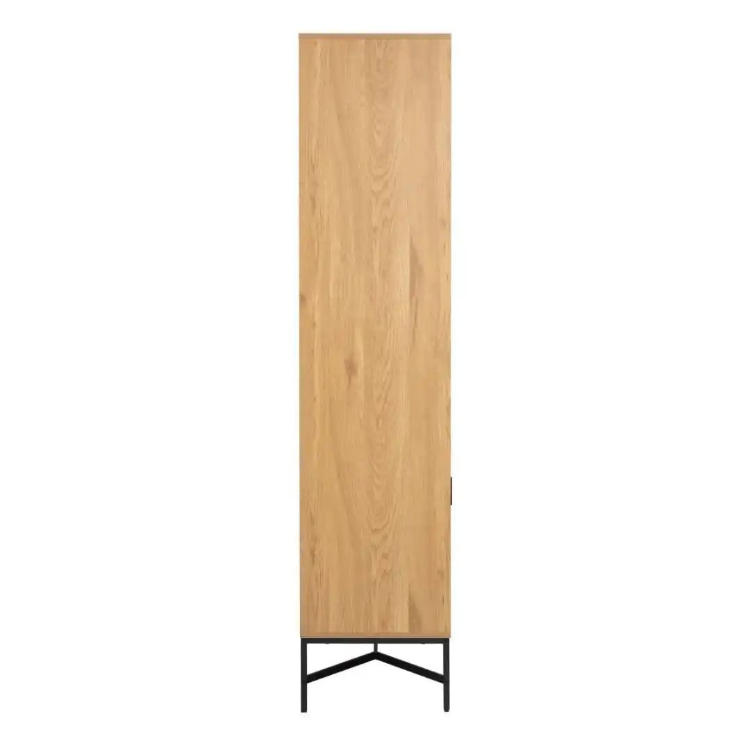 Jaipur Display Cabinet With 4 doors and 6 Shelves in Wild Oak - Price Crash Furniture