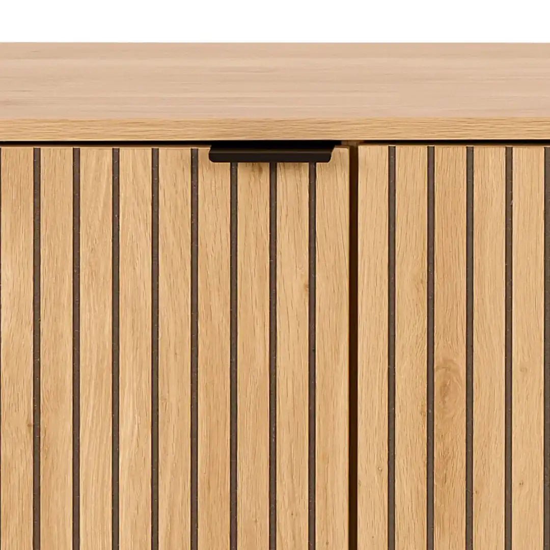 Jaipur Sideboard With 2 Doors and 2 Shelves in Oak - Price Crash Furniture
