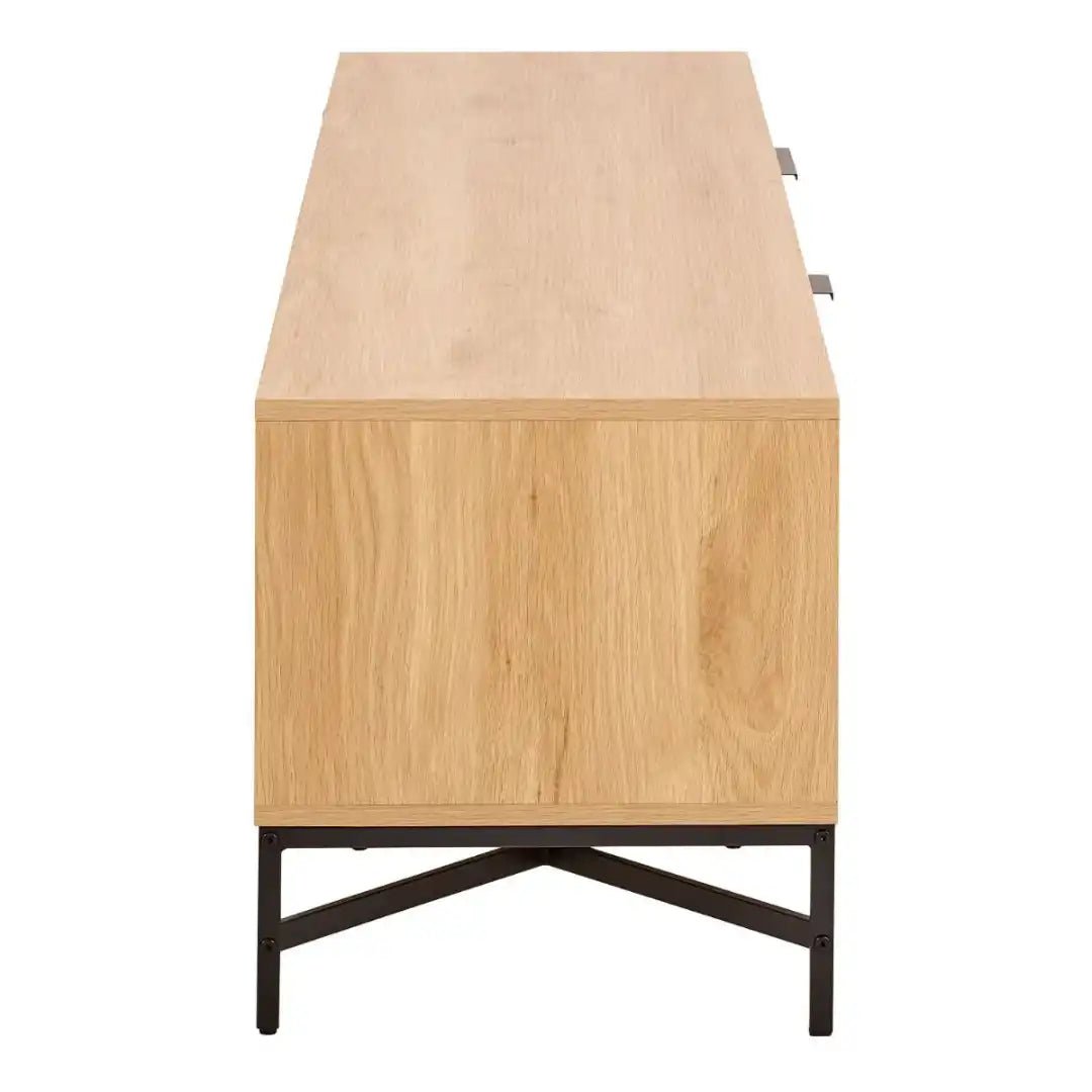 Jaipur TV Unit With 3 Doors 176cm Wide in Oak - Price Crash Furniture