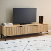 Jaipur TV Unit With 3 Doors 176cm Wide in Oak - Price Crash Furniture