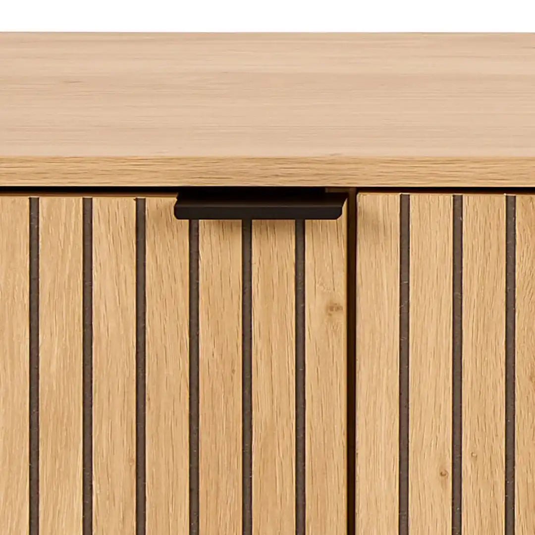 Jaipur TV Unit With 3 Doors 176cm Wide in Oak - Price Crash Furniture