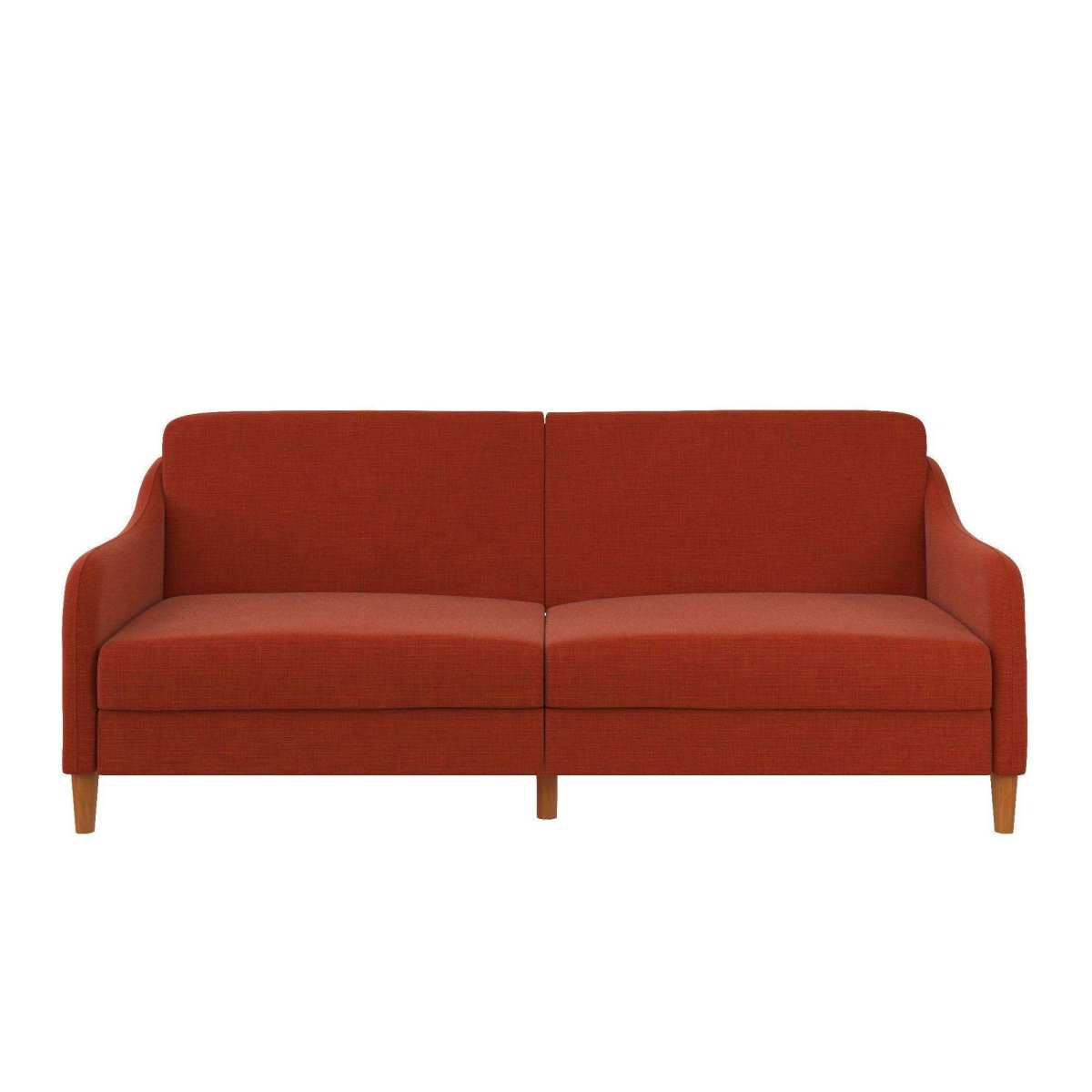 Jasper Sprung Sofa Bed - Orange Linen by Dorel - Price Crash Furniture