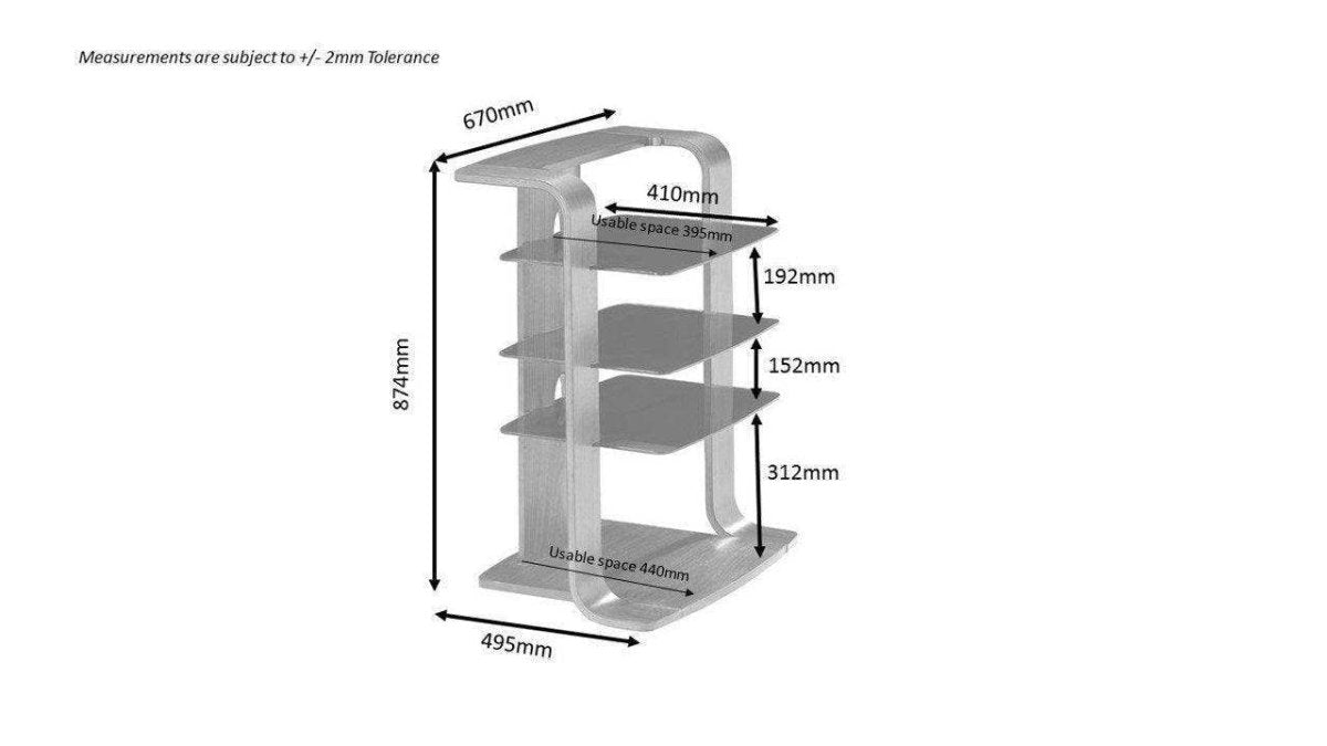 JF204 Florence Entertainment Unit / Hi - Fi Stand in Oak by Jual - Price Crash Furniture