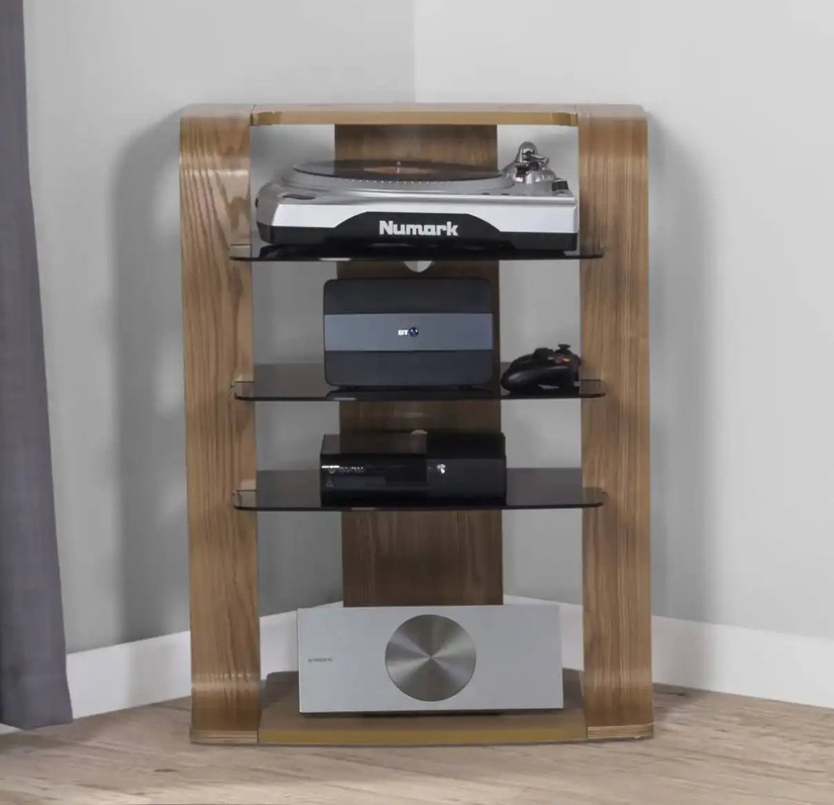 JF204 Florence Entertainment Unit / Hi - Fi Stand in Oak by Jual - Price Crash Furniture