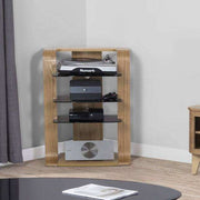 JF204 Florence Entertainment Unit / Hi - Fi Stand in Oak by Jual - Price Crash Furniture