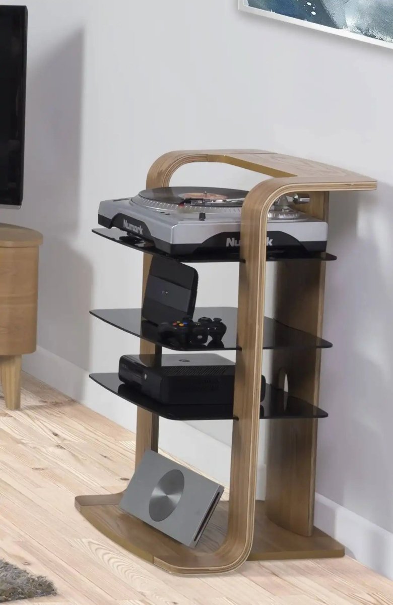 JF204 Florence Entertainment Unit / Hi - Fi Stand in Oak by Jual - Price Crash Furniture