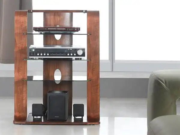JF204 Florence Entertainment Unit / Hi - Fi Stand in Walnut by Jual - Price Crash Furniture