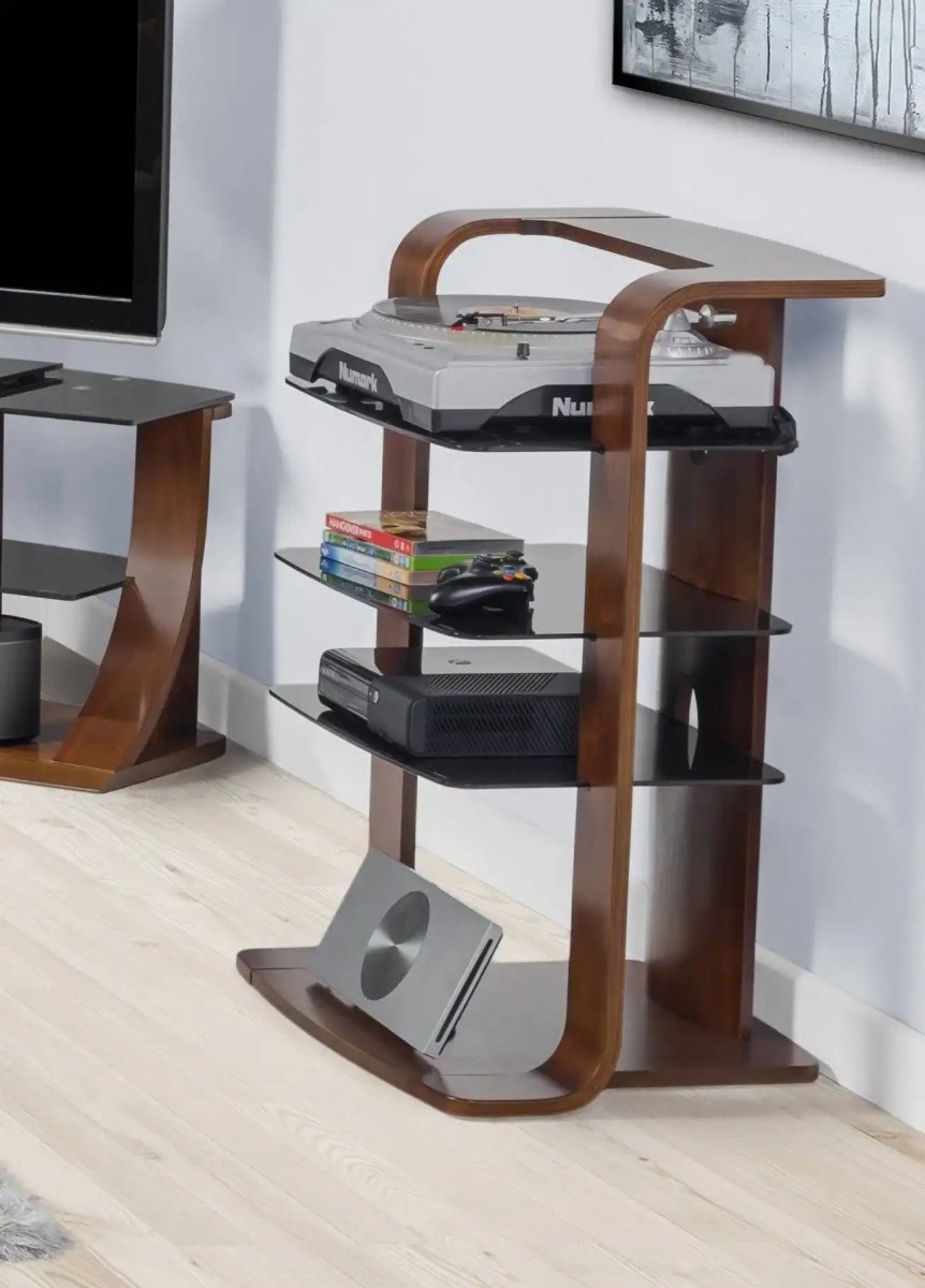 JF204 Florence Entertainment Unit / Hi - Fi Stand in Walnut by Jual - Price Crash Furniture