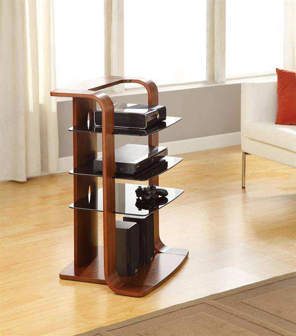 JF204 Florence Entertainment Unit / Hi - Fi Stand in Walnut by Jual - Price Crash Furniture