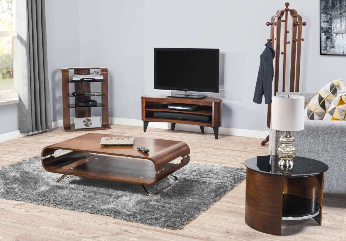 JF204 Florence Entertainment Unit / Hi - Fi Stand in Walnut by Jual - Price Crash Furniture