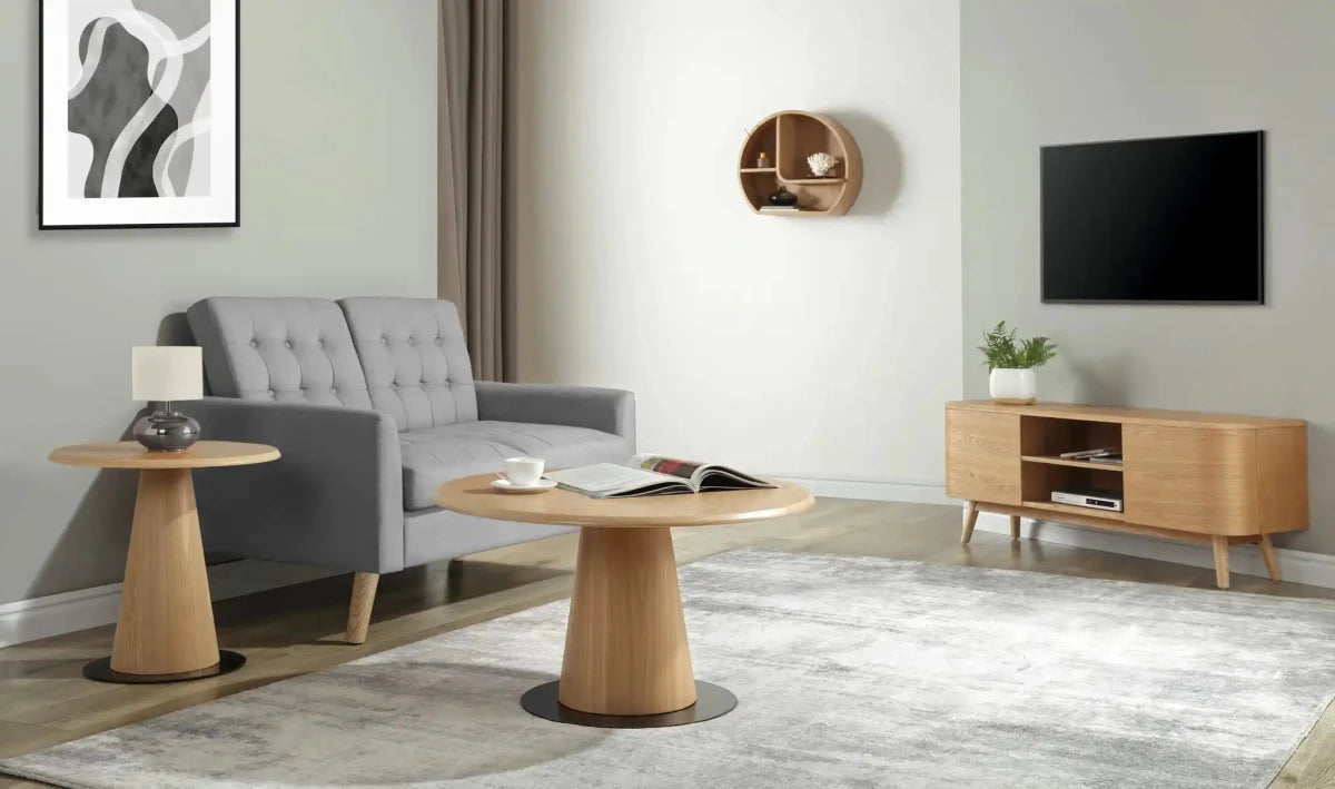 JF810 Oslo TV Stand in Oak by Jual Furnishings - Price Crash Furniture
