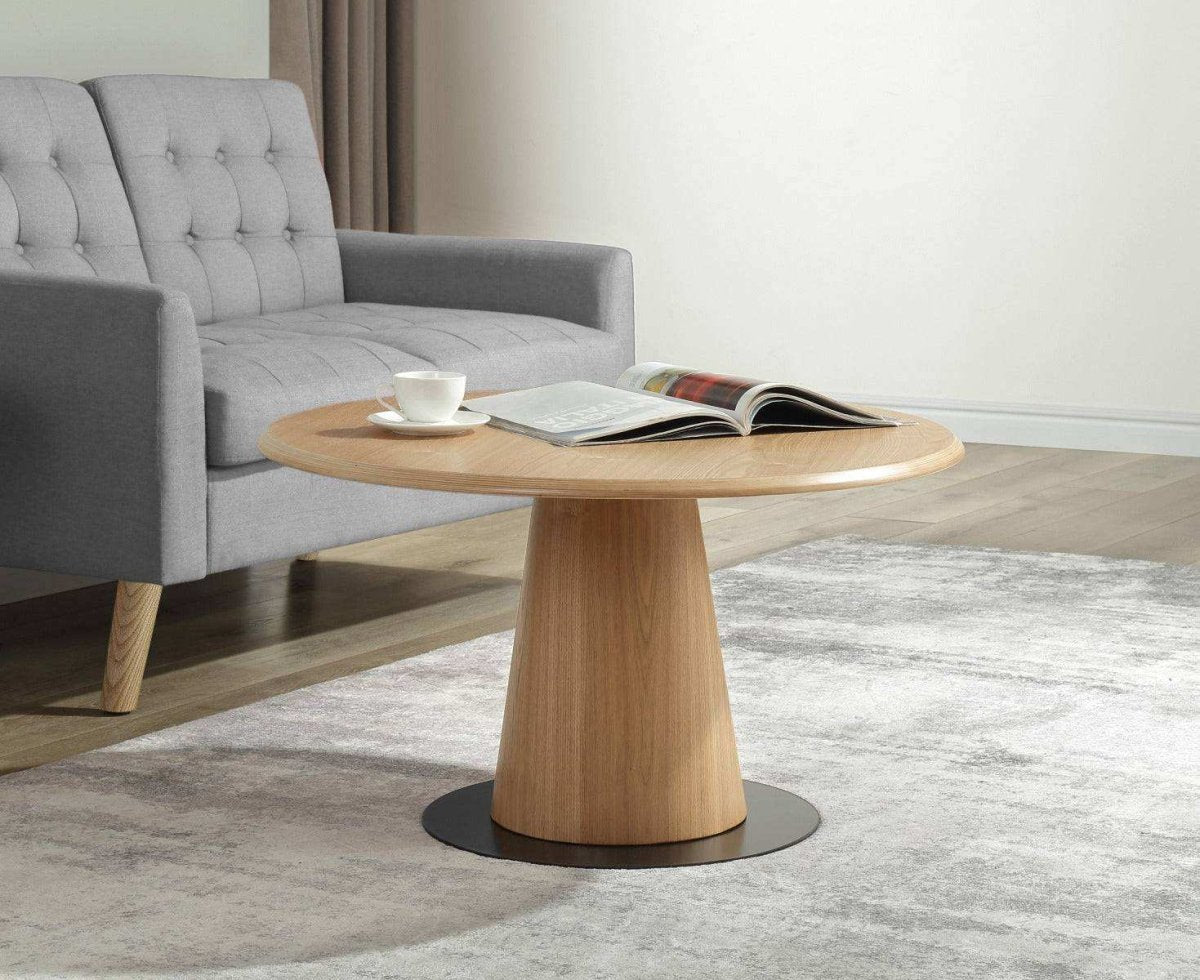Jual Furnishings JF318 Siena Coffee Table Oak/Black - Price Crash Furniture