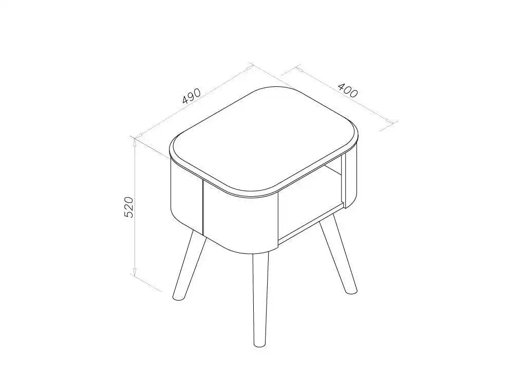 Jual Furnishings JF812 Oslo Lamp Table Oak - Price Crash Furniture