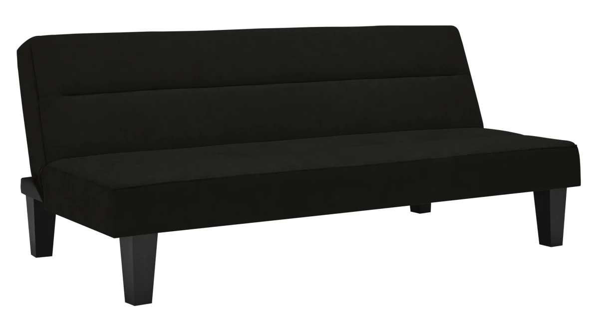 Kebo Futon in Black Velvet by Dorel - Price Crash Furniture