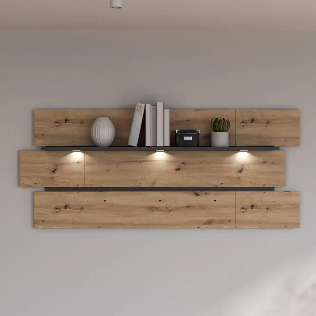 Klara Wall Shelf inc LED Lighting - Price Crash Furniture