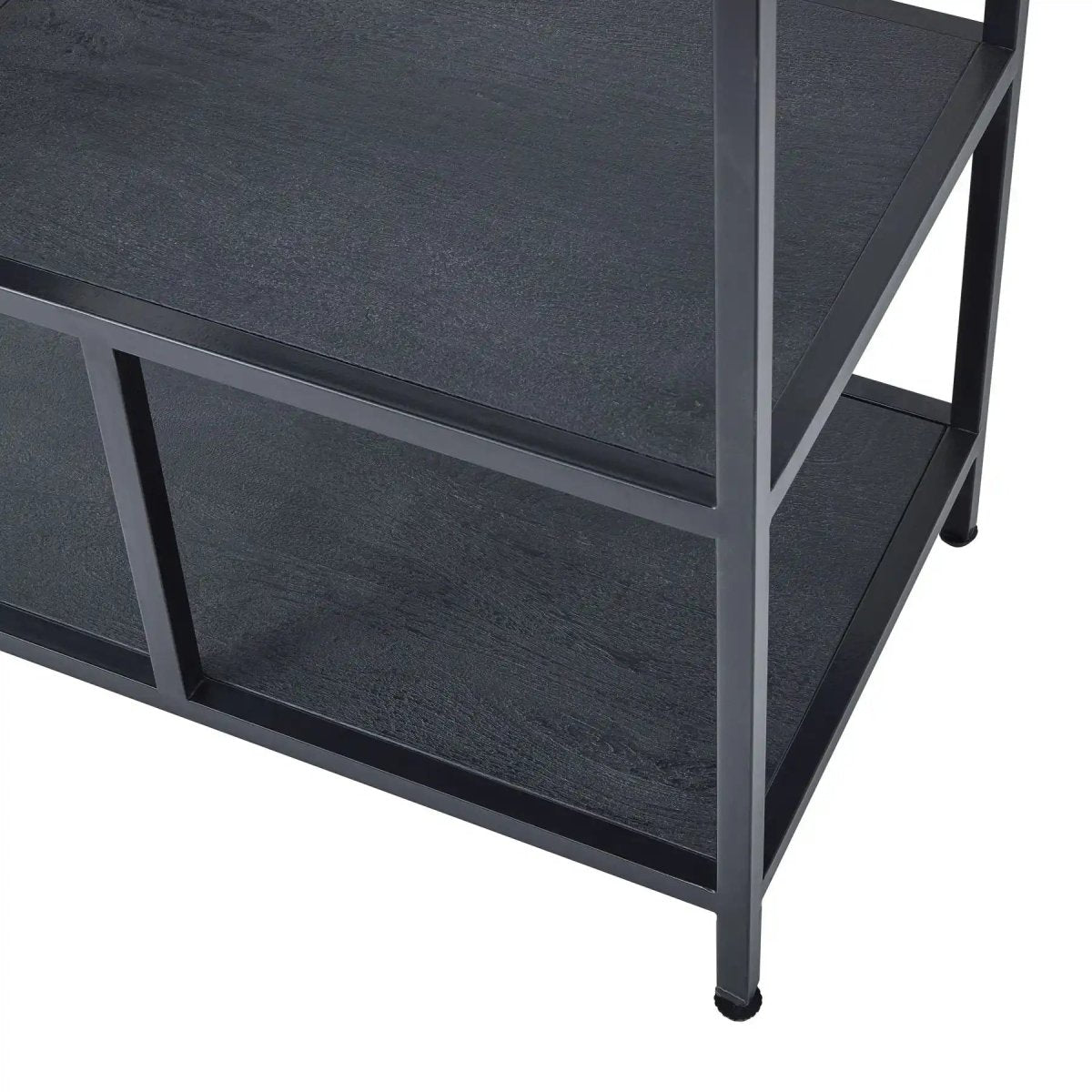 Large Black Multi Shelf Unit - Price Crash Furniture