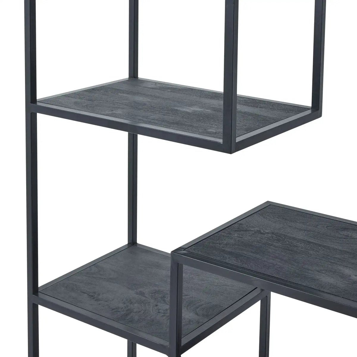 Large Black Multi Shelf Unit - Price Crash Furniture