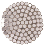Large Round Convex Antiqued Silver Multi Mirror - Price Crash Furniture