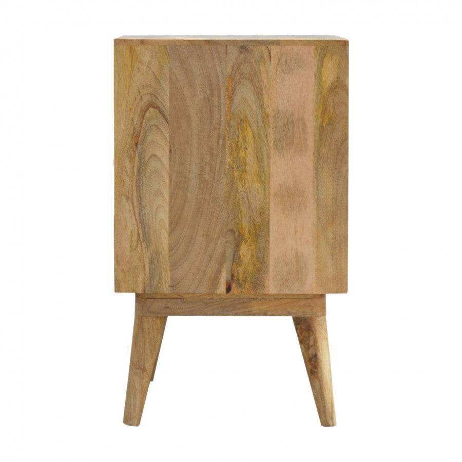 Leaf Screen - Printed Door Front Bedside With Cut - Out Slot - Price Crash Furniture