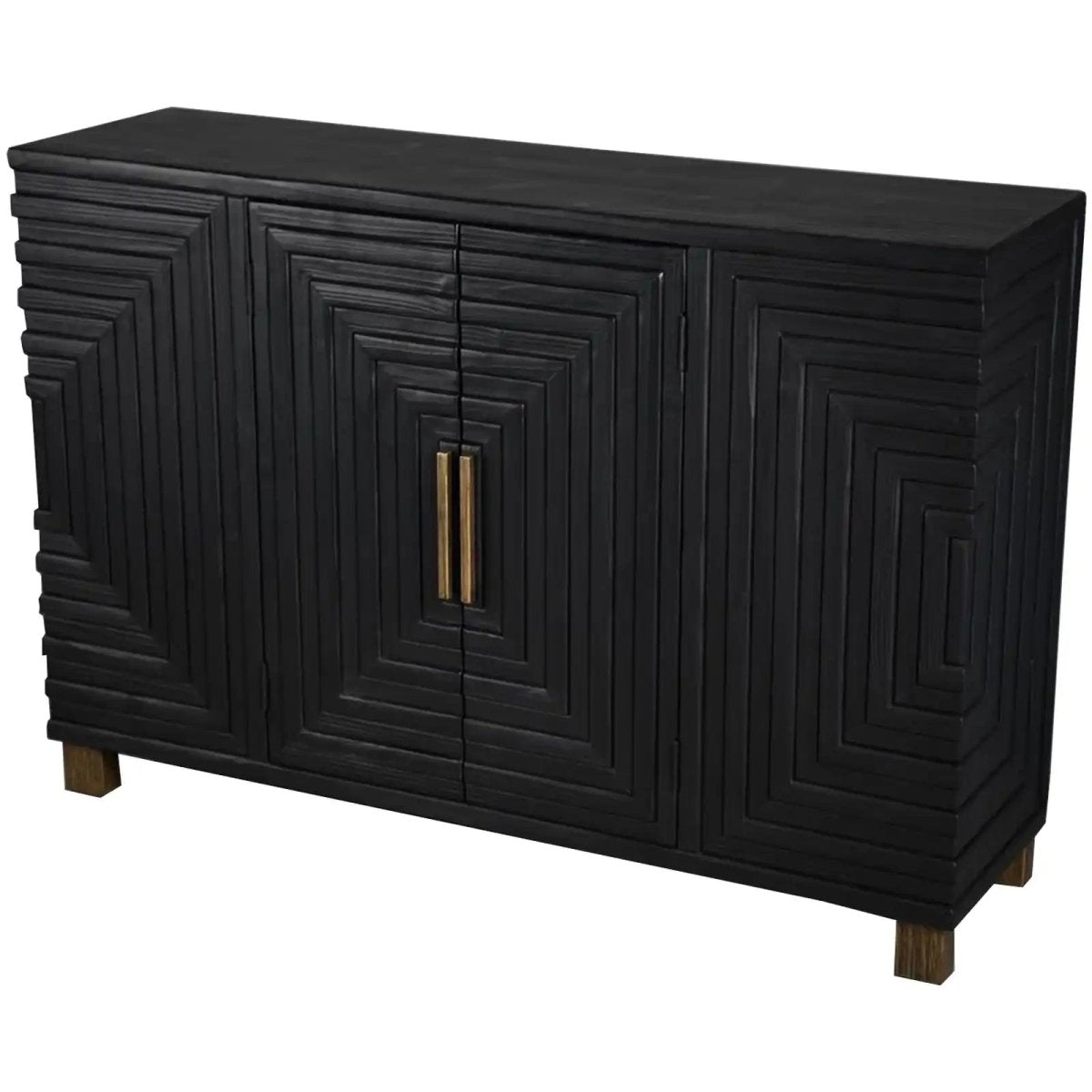 Lennox Black 2 Door Sideboard - Price Crash Furniture
