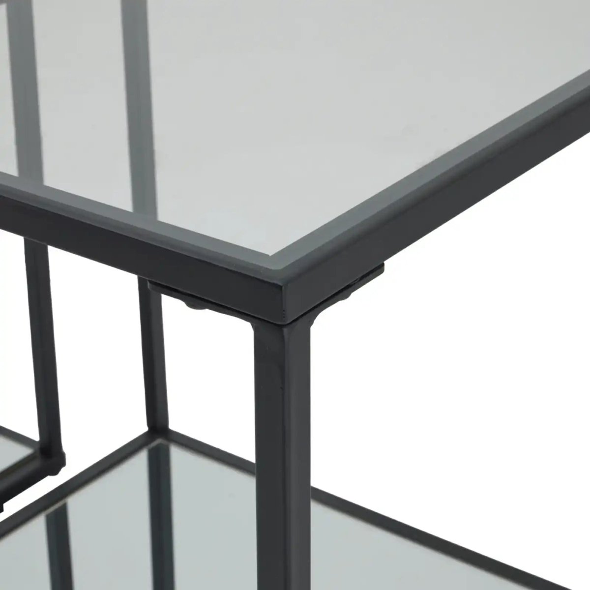 Lennox Black Framed Set Of 2 Side Tables - Price Crash Furniture