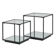 Lennox Black Framed Set Of 2 Side Tables - Price Crash Furniture