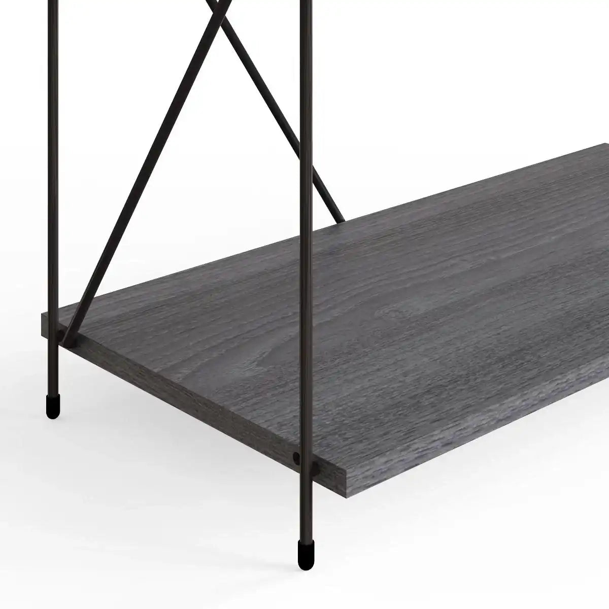 Leyo 5 Tier Bookshelf Shelving Unit Grey - Price Crash Furniture