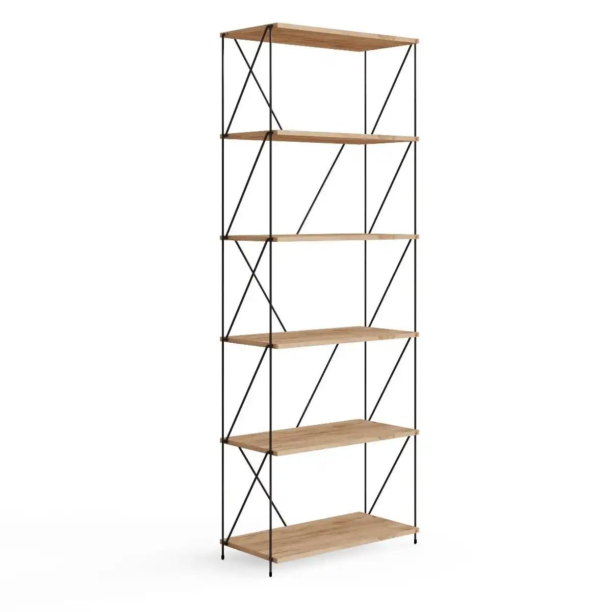 Leyo 6 Tier Bookcase Storage Unit - Price Crash Furniture