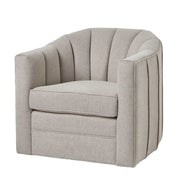 Lily Swivel Chair In Oatmeal Twill - Price Crash Furniture