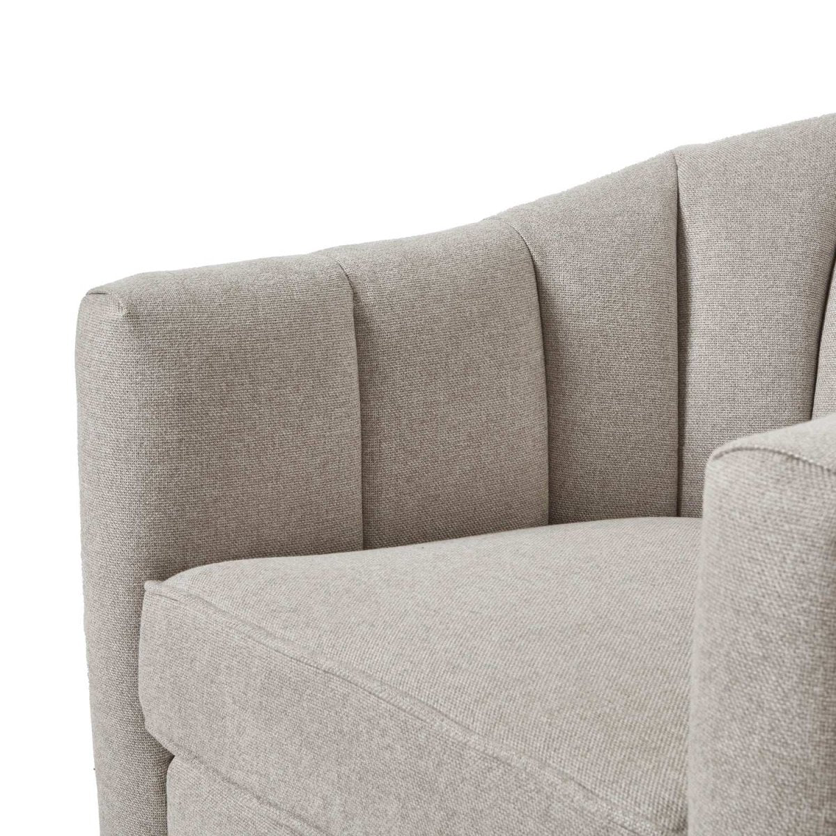Lily Swivel Chair In Oatmeal Twill - Price Crash Furniture