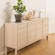 Linley 4 Door Sideboard in White Oak - Price Crash Furniture