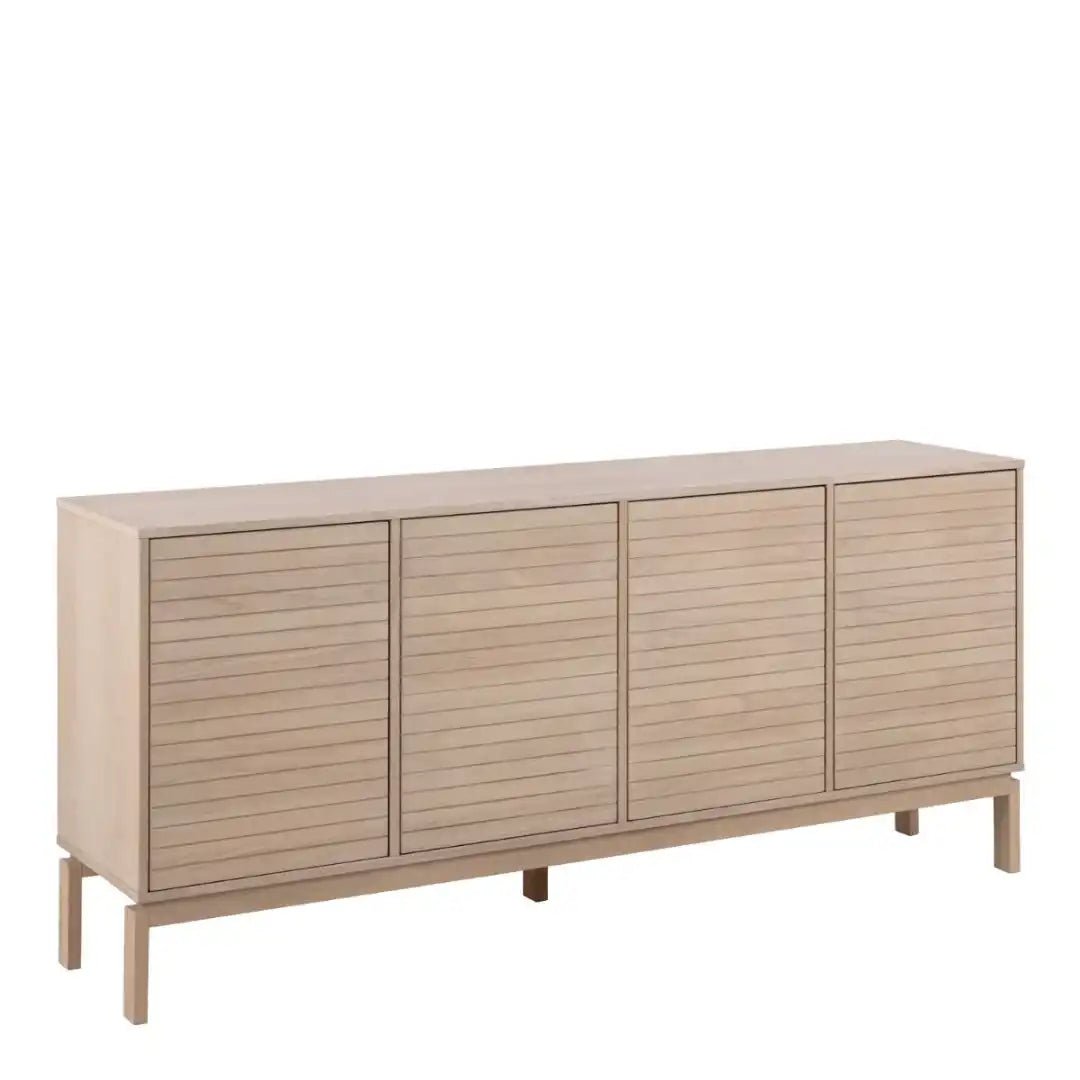 Linley 4 Door Sideboard in White Oak - Price Crash Furniture
