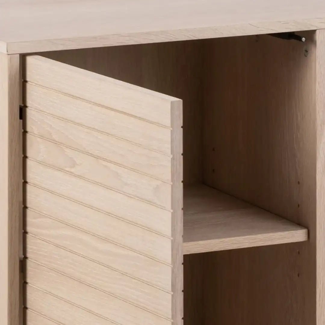 Linley 4 Door Sideboard in White Oak - Price Crash Furniture