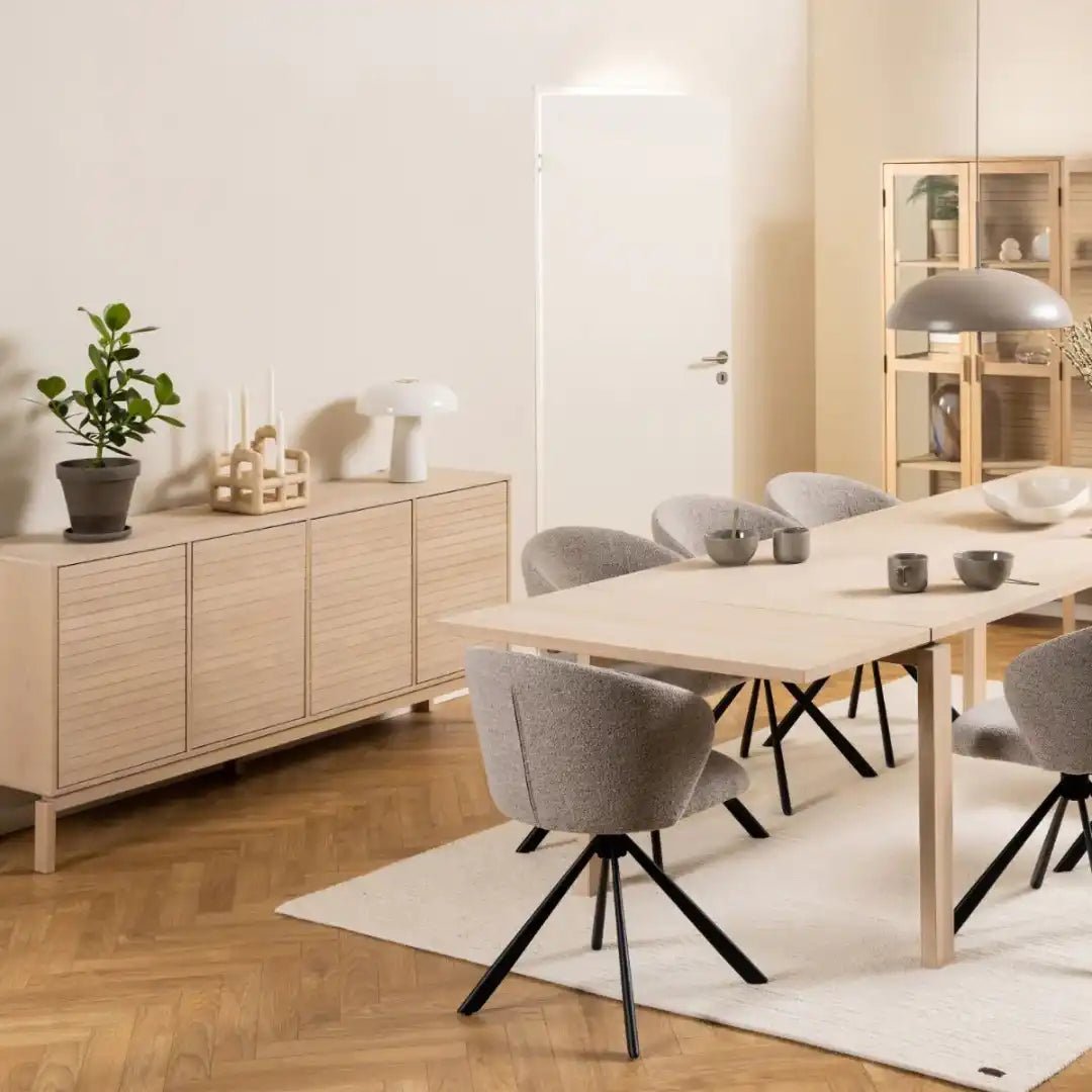 Linley 4 Door Sideboard in White Oak - Price Crash Furniture