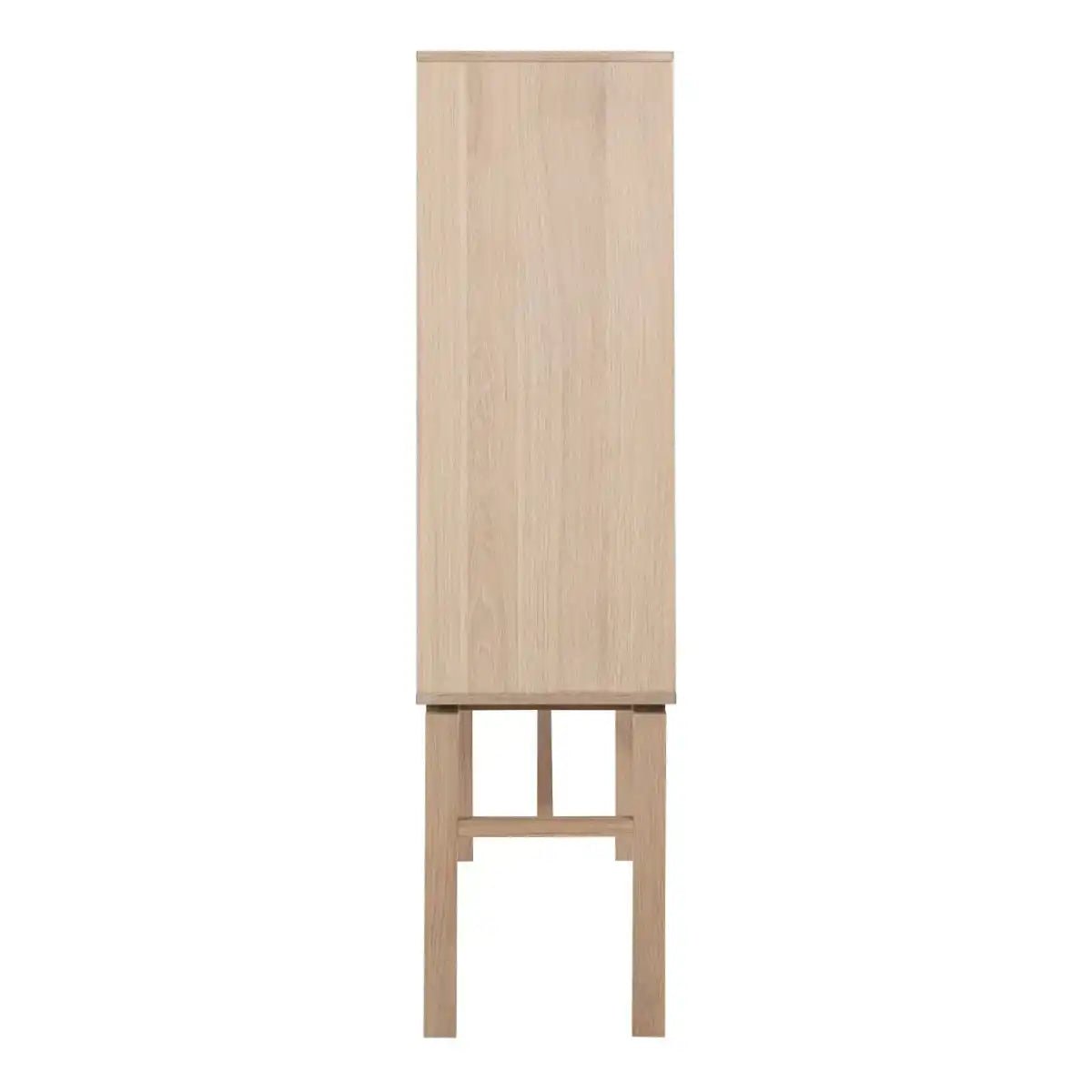 Linley Cabinet With 2 Doors And 4 Shelves In White Oak - Price Crash Furniture